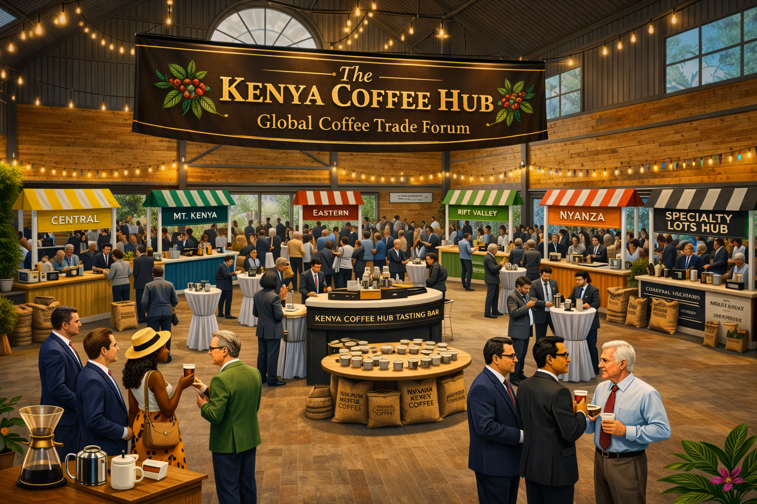The Kenya Coffee Hub Global Coffee Trade Forum floor